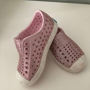 Pink Sparkle Native Shoes